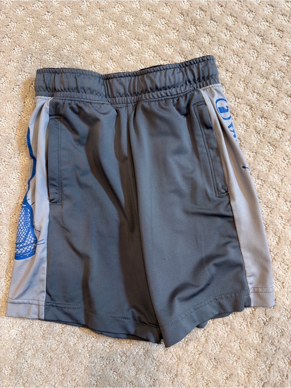 Kids Vineyard Vines LAX Gray Athletic Shorts - Lightweight Performance